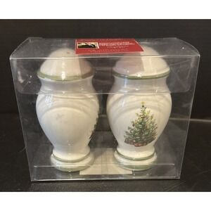 Christopher Radko Holiday Celebrations Salt & Pepper Shakers Christmas Tree NEW